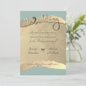 の式結婚招待状ゴールデンベールポートレート 招待状 (スタンド正面)