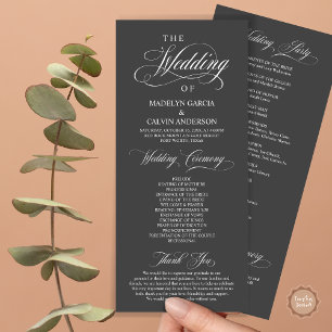 の式結婚、上品なエレガンスダークグレー プログラム