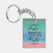 の彼の愛慰めることおよび有望な聖書の詩 キーホルダー (正面左)