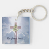 の彼の愛慰めることおよび有望な聖書の詩 キーホルダー (裏面)