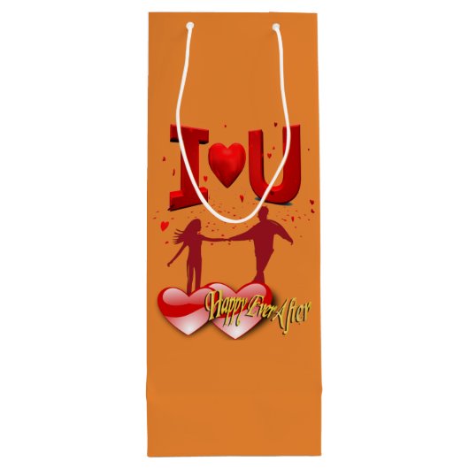 ～の後ずっと幸せである ワインギフトバッグ (裏面)