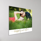 の後ずっと幸せにカップル結婚写真 箔ポスター (レイダウン)