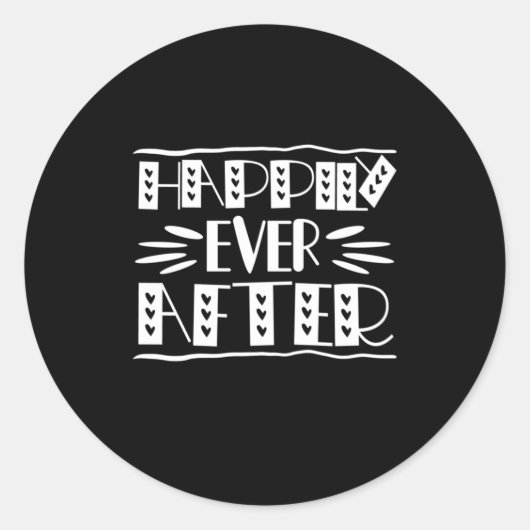 ～の後ずっと幸せにカップル・アート ラウンドシール (正面)