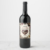 ~の後ずっと幸せにステームパンク | 応援結婚ズ ワインラベル (正面)