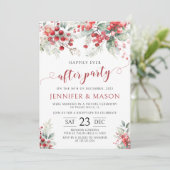 の後ずっと幸せに冬のベリーの結婚クリスマス 招待状 (スタンド正面)