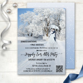 の後ずっと幸せに冬のワンダーランド結婚 招待状