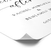 の後ずっと幸せに私たち結婚へようこそエレガント ポスター (角)