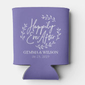 の後ずっと幸せに色パーソナライズされた結婚は 缶クーラー (裏面)