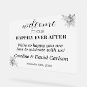 ～の後ずっと幸せに迎え結婚る アクリルサイン (傾斜)