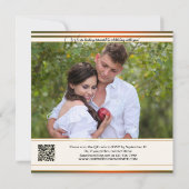 の後ずっと幸せに魅惑された森結婚QR 招待状 (裏面)