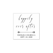 ~の後ずっと幸せに |カスタムウェディングタイポグラフィ ラバースタンプ (インプリント)