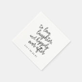 ～の後ずっと幸せに |パーソナライズされた結婚s スタンダードカクテルナプキン (角)