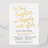 ～の後ずっと幸せに |リハーサルディナー 箔招待状 (正面)