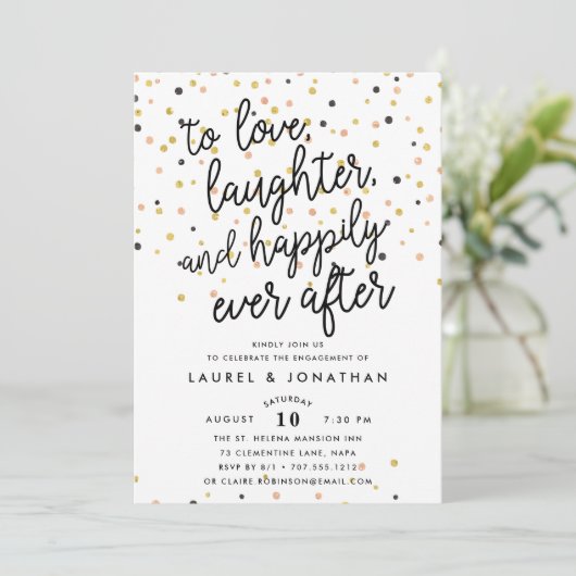 ～の後ずっと幸せに |婚約パーティ招待状 招待状 (スタンド正面)
