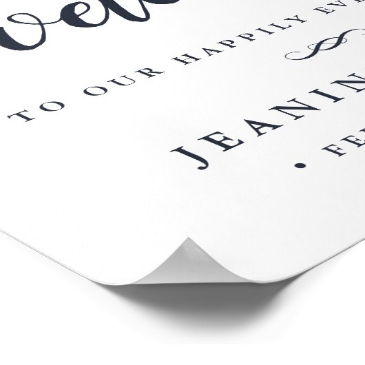 ~の後ずっと幸せに |結婚の案内記号 ポスター (角)