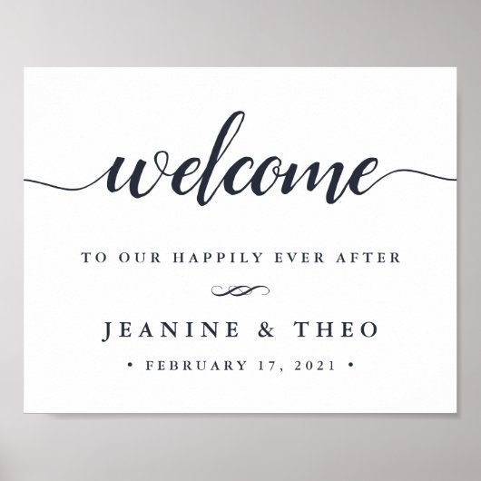 ～の後ずっと幸せに |結婚の案内記号 ポスター (正面)