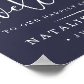 ～の後ずっと幸せに |結婚の案内記号 ポスター (角)