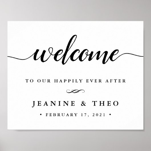 ～の後ずっと幸せに |結婚の案内記号 ポスター (正面)