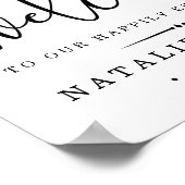 ~の後ずっと幸せに |結婚の案内記号 ポスター (角)