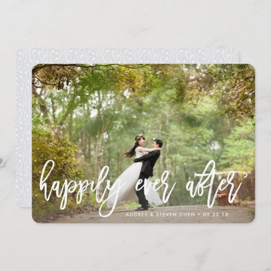 ～の後ずっと幸せに | 結婚発表 招待状 (正面/裏面)