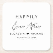 ~の後ずっと幸結婚福に スクエアペーパーコースター (正面)