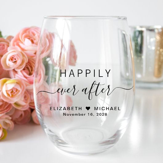 ~の後ずっと幸結婚福に ステムなしワイングラス