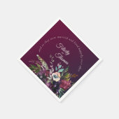 の後ずっと楽しくブルゴーニュの結婚植物学 スタンダードカクテルナプキン (角)