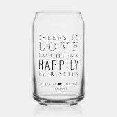 の後ずっと楽しく笑いを結婚愛す ガラス缶 (正面)