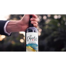 の後ずっと楽しそうに笑いを愛する応援結婚 ワインラベル