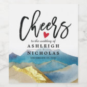 の後ずっと楽しそうに笑いを愛する応援結婚 ワインラベル (シングルラベル)