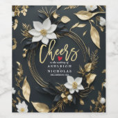 の後ずっと楽しそうに笑いを愛する応援結婚 ワインラベル (シングルラベル)