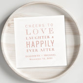 の後ずっと楽しそうに笑いを愛する応援結婚 箔ナプキン