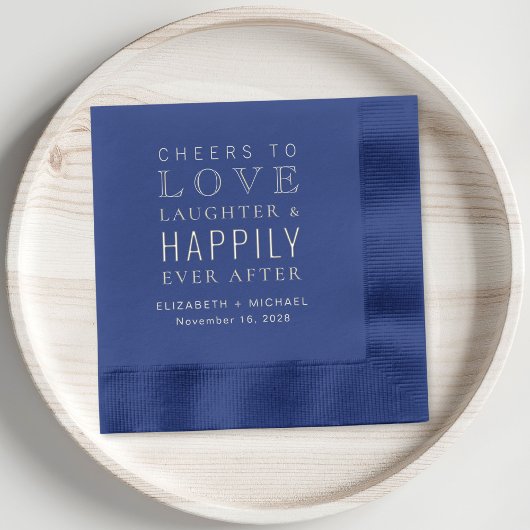 の後ずっと楽しそうに笑いを愛する応援結婚 箔ナプキン