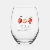 ～の後ずっとApple-Y ステムなしワイングラス (正面)