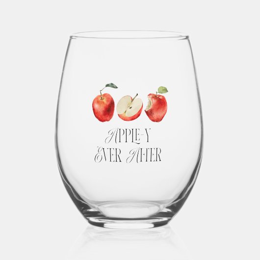 ～の後ずっとApple-Y ステムなしワイングラス (正面)