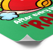 の後にカスタマイズ可能な「ラーメ祈ン」 ポスター (角)