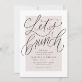 の後にハンドレット赤面ピンクをブランチ結婚しよう 招待状 (正面)