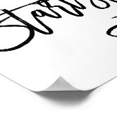 ~の後に楽しく結婚手紙を書いたシックな手書きのサイン ポスター (角)