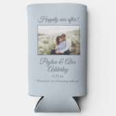 ~の後に結婚ずっと幸せに撮れたソフトブルー スリム缶クーラー (正面)