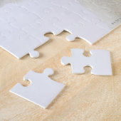 の後に雪の上に立っ遊たホッキョクグマ ジグソーパズル (側面)