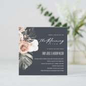 の後の朝に海軍の錆びモンステラ結婚フローラ 招待状 (スタンド正面)