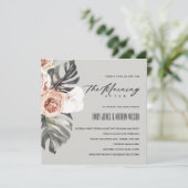 の後の朝に灰色の錆モンステラ結婚フローラ 招待状 (スタンド正面)