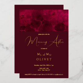 ～の後の激しい情熱の朝 箔招待状