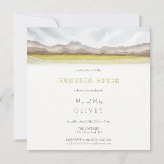 ~の後の開花の草原 招待状 (正面)