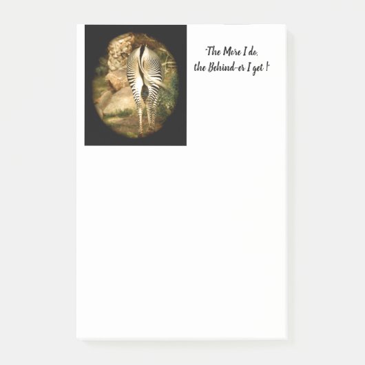 "の後ろえー私は得ます!" ポスト・イット、4 x 6 ポストイット (正面)