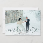 ～の後を楽しげに |の結婚写真クリスマス シーズンカード (正面)