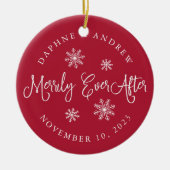 ～の後を楽しげに |の結婚写真 セラミックオーナメント (正面)