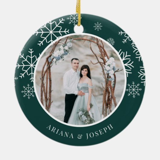 ～の後を楽しげに |の結婚写真 セラミックオーナメント (裏面)