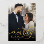 ~の後を楽しげに |休日結婚のお知らせ 箔シーズンカード (正面)