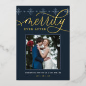 ~の後を楽しげに |休日結婚のお知らせ 箔シーズンカード (正面)